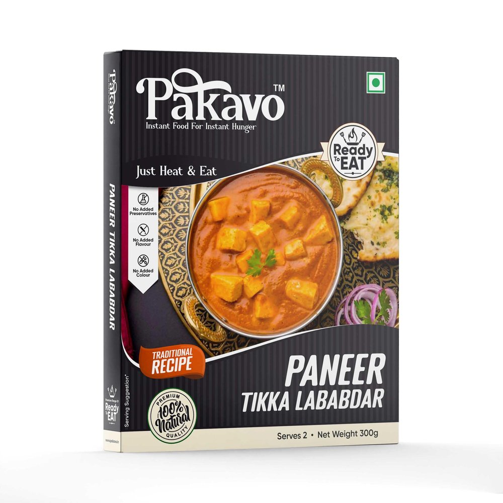 Pakavo Paneer Tikka Lababdar | Pure Veg | Ready To Eat Indian Dish | No Added Preservatives and Colours | Just Heat & Eat | Delicious & Tasty - 300g