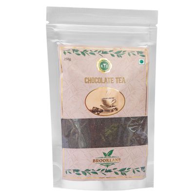 BROOKLANE Chocolate Tea 250gm | 100% Organic Nilgiri Blend | Premium Hand Picked Leaves | Chocolate Flavour | Natural No Artficial Flavours | Rich and Decedant with Cocoa Powder