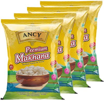 Ancy Foods Dried Fruits Nuts And Seeds (Makhana, 800g (4x200g))