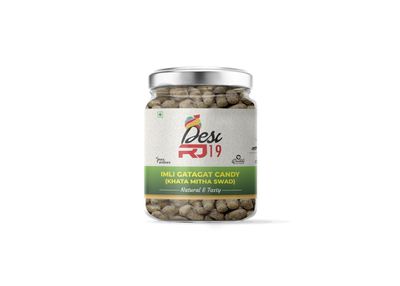 Desi RJ19 Natural and Tasty Imli Gatagat, Sweet and Sour Imli Gatagat Goli | Imli Gatagat Jar Pack 800gm imli gatagat candy, tamarind emly gatagat candy christmas imli gatagat candy