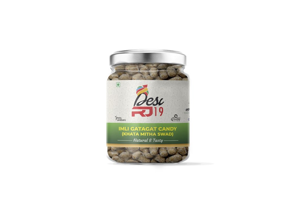 Desi RJ19 Natural and Tasty Imli Gatagat, Sweet and Sour Imli Gatagat Goli Imli Gatagat Jar Pack imli gatagat 400gm Desi Popz Imli gatagat candy