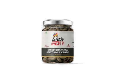 Desi RJ19 Natural and Tasty Amla Flavoured Candy, Sweet and Tangy Amla Goli | Amla Candy Jar Pack, 200gm