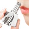 Delzon Nose & Ear Hair Clipper Trimmer for Men & Women Stainless Steel Painless Nose Hair Remover Easy Cleansing and Easy to Carry (Steel) view 1