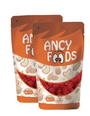 Ancy Dried Cherries 500 Grams (250 Grams X 2) Juicy, Sweet and Chewy Snack Rich in Vitamins & Fiber | Loved by Kids, Travellers and Cooking Friendly Moms | Easy to Pack for Lunchboxes, Trips, or Decorating Cakes, Cupcakes, Ice-Cream and More | Read