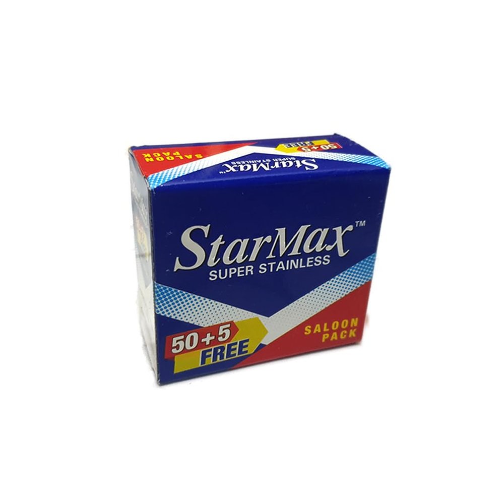 StarMax Super Stainless Safety Razor Blades (50+5) Pack of 4 [ 4 x 55 = 220 Blades]