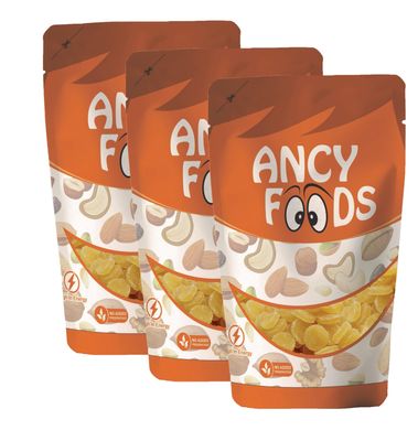 Ancy Dried Pineapple Coin 750 Grams (250g X 3) Family-Friendly Tasty, Softy & Chewy Healthy Pineapple Flavor Candies Loved by Kids, Great for Trail Mixes |Candied Pineapple Coin Perfect For Hiking and Travel Enthusiasts | No Added Sugar, Vegan Frie