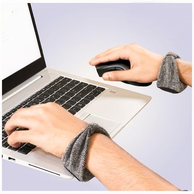 19.ten Wrist Support Band for Office Computer Keyboard Mouse Laptop PC Gaming Wrist Pain Relief Band (Grey)