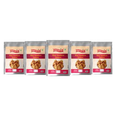OKHLI MUSAL BRAND Namkeen Masala Samosa | Aslee Marwar Ka Masala Samosa | Classic Mini Samosa with Exquisite Fillings Irresistibly Crunchy Samosas for Perfect Snacking||Fry in Peanut oil-1Kg*5Pack