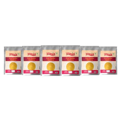 OKHLI MUSAL BRAND Organic Nylon Sev|Bhel Namkeen Sev||Bhel Chaat Sevpuri Papdi Sev Namkeen Indian Snack (Non Spicy)|Pure Besan Namkeen Snacks | Barik Sev Sev Puri Bhel Puri Sev Fine Sev-900g*6Pack