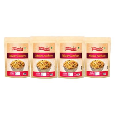 OKHLI MUSAL BRAND Tea-Time Munchies to Spend Time with Friends Family | Authentic Shahi Marwar Ki Special Rajwadi Mixture Namkeen | Vegetarian | No Artificial Colours No Artificial Flavour-900g*4Pack