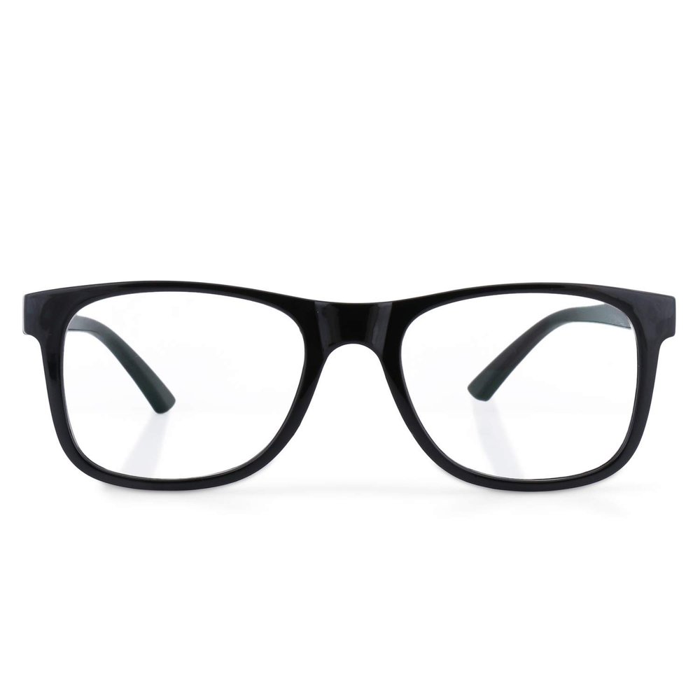 UMAIXIntellilens Square Blue Cut Computer Glasses for Eye Protection | Zero Power, Anti Glare & Blue Light Filter Glasses | Spectacles for Men & Women | Comfortable & Lightweight (Black)