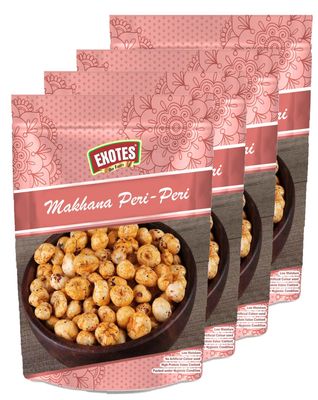 Exotes Dried Fruits Nuts And Seeds (Makhana Peri-Peri, 800g (4x200g))