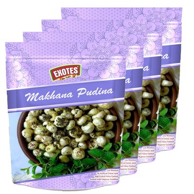 Exotes Dried Fruits Nuts And Seeds (Makhana Pudina, 1000g (4x250g))