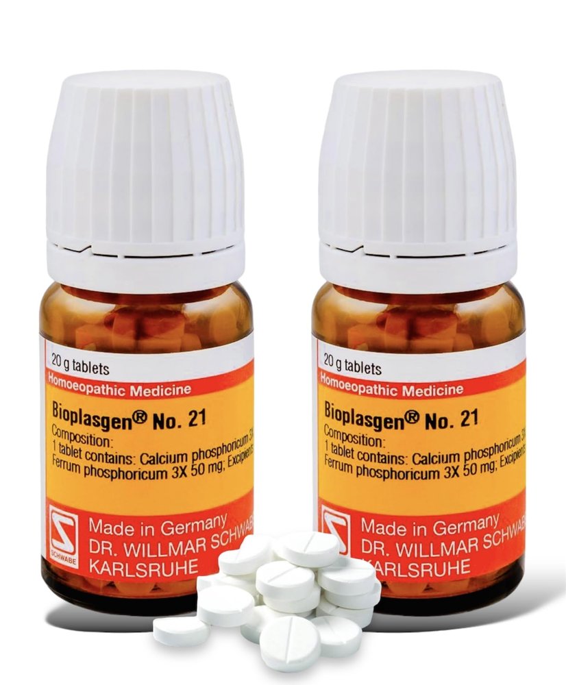 Homeo33 Schwabe Bioplasgen 21 Homeopathic Tablet - GERMAN- Quality - SET Of 2 Bottles- CHILD Care