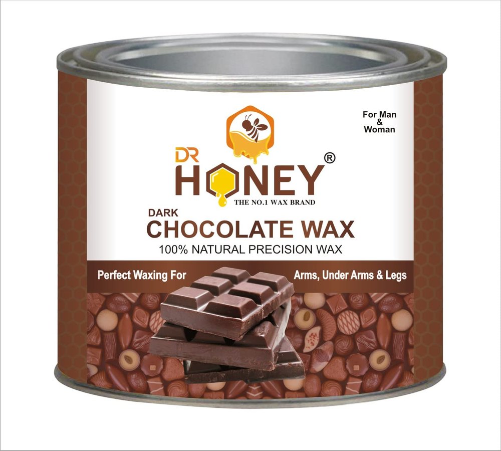 DR HONY Dark Chocolate Wax Hair Removal wax For All woman, man Use underarms, chest, leg, hand (589.12GM)100% naturel.