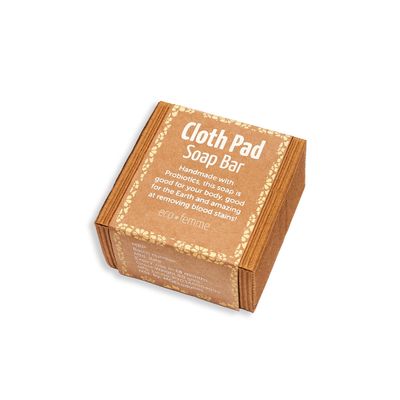 Eco Femme Cloth Sanitary Pad Washing Soap with Probiotics | Natural, Gentle, Organic Detergent Bar Soap for All Clothes | Pack of 1