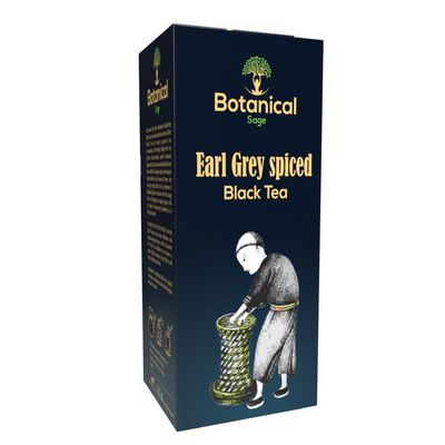Botanical Sage- Earl Grey Spiced Black Tea 40 Pyramid Teabags | Darjeeling Black Tea With Bergamot Extract & Spices | Selelcted | Luxury Tea