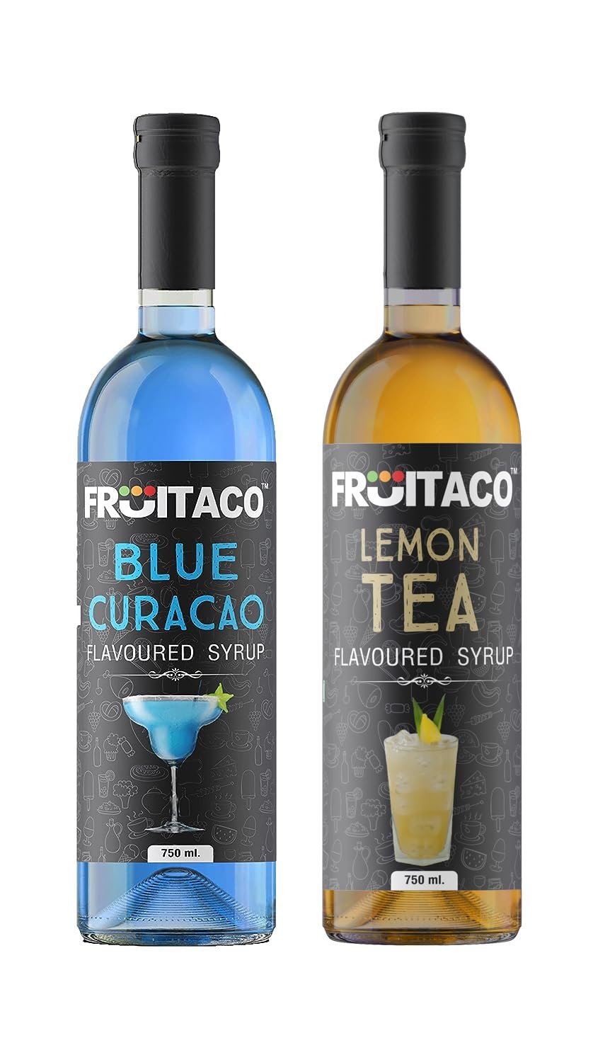 Fruitaco Blue Curacao Lemon Tea Combo Mocktail, 750Ml each, Liquid
