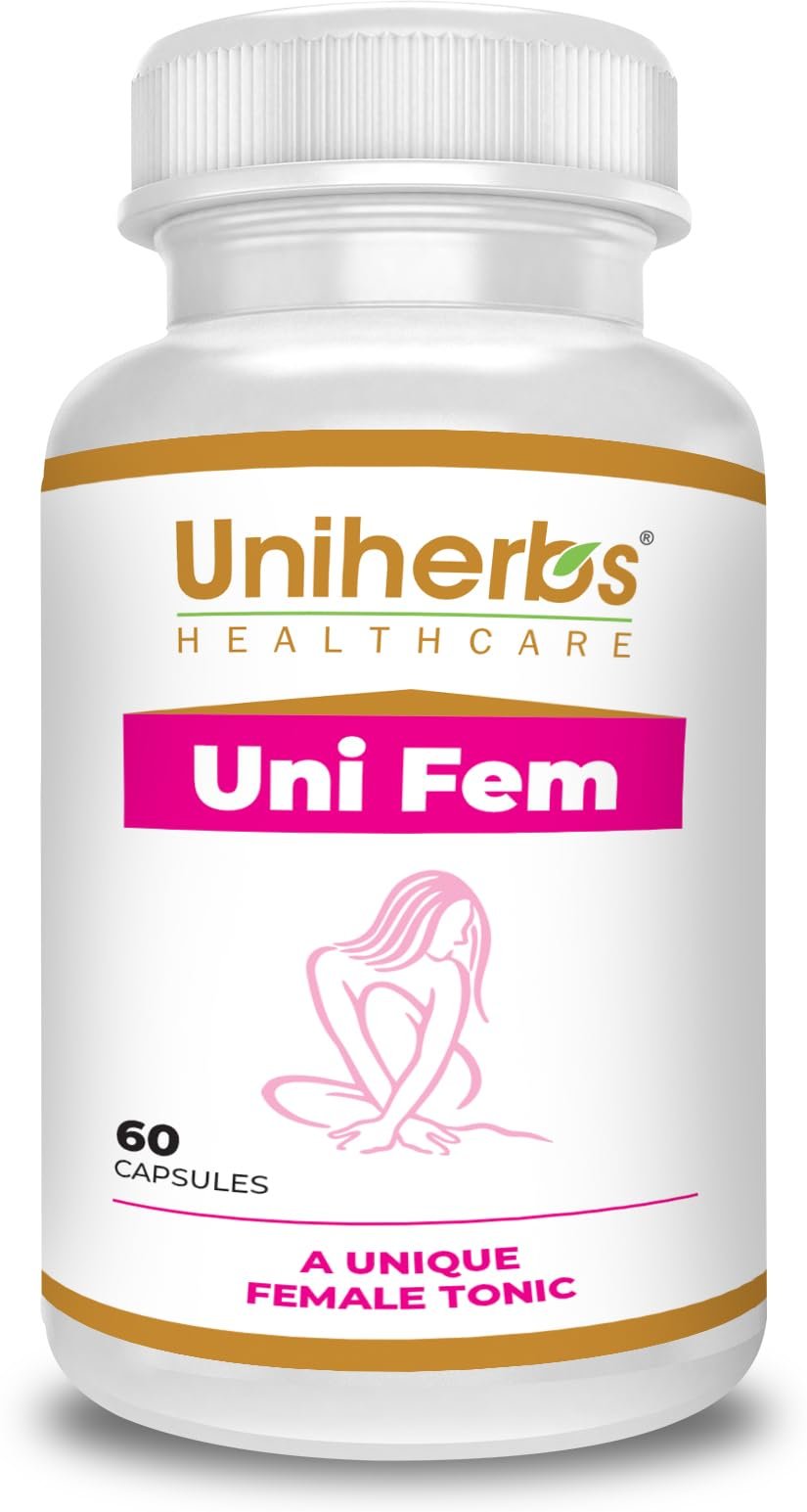 Uniherbs Uni Fem Capsule Stop Heavy Period Flow Clotting Period Pain for Women, Ayurvedic Medicine For Men and Women(60 Capsule) (2)