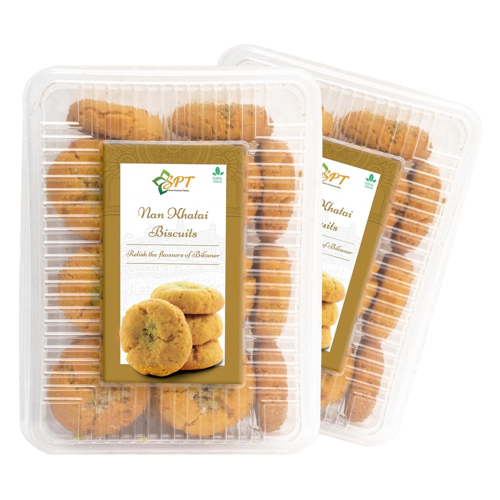 SPT Nan Khatai Biscuits | 800Gm (400Gm Pack of 2) | Authentic Biscuits By Shree Parswa Traders | Oats, Ghee, Choco, Coconut Powder, Almonds, Pistachios (Nan Khatai Biscuits 800Gm (400Gm Pack of 2))