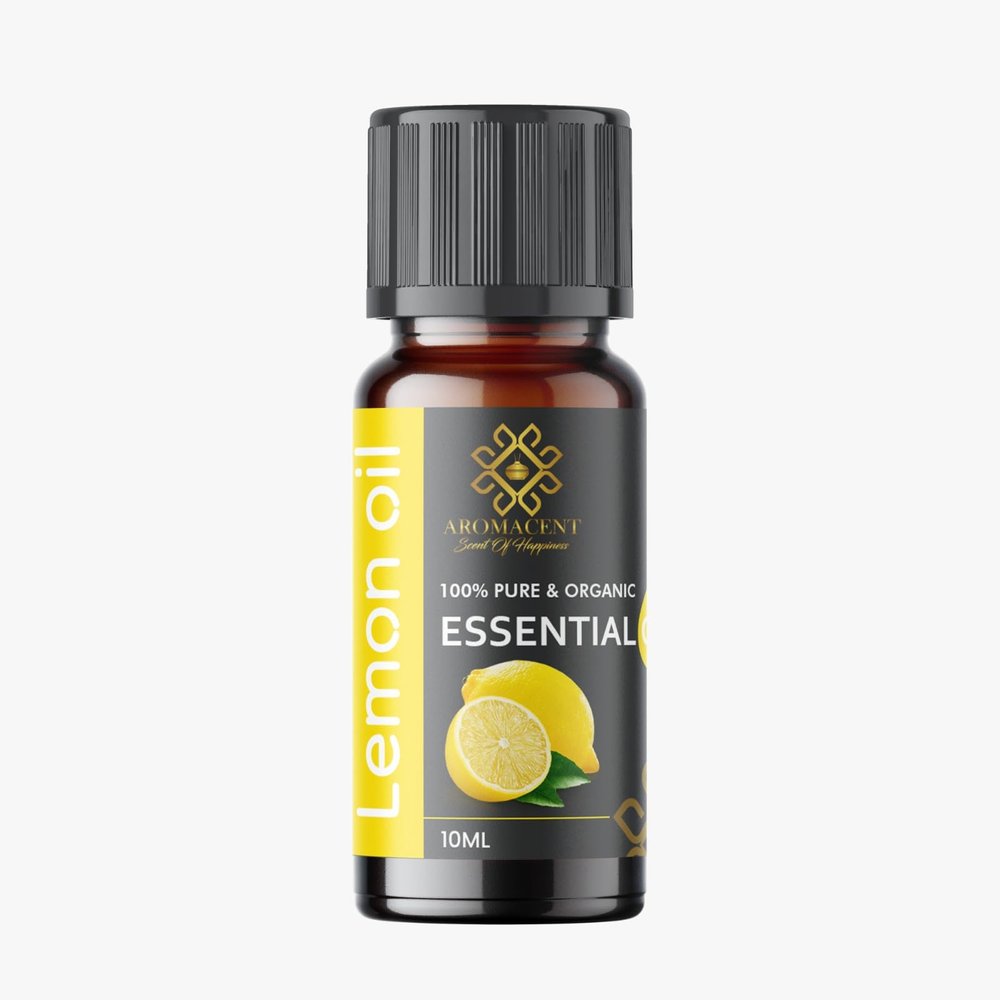 Aromacent Lemon Essential Oil 100% Pure, Natural & Undiluted Therapeutic Grade for Skin Pigmentation, Face, Hair, Aromatherapy and Massage - 10mlAromatherapy & Relaxation - 10ml