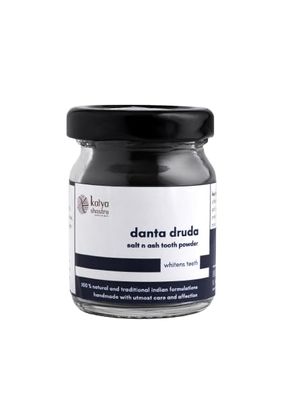 KALYA SHASTRA Danta Druda Salt n Ash Tooth Powder with Natural Herbs for Teeth Cleaning - 25 gm