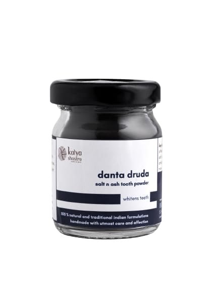 KALYA SHASTRA Danta Druda Salt n Ash Tooth Powder with Natural Herbs for Teeth Cleaning - 25 gm
