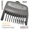 adition Professional Premium Cutting Guide with Metal Clip, Clipper Guards Clipper Comb Compatible with Wahl Clippers With Color Code 1.5mm and 3mm Set #3354-1000, 1100, 1300 Fits All Clippers/Trimmer #1/2", #1" view 4