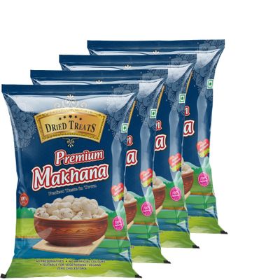 Dried Treats Dried Fruits Nuts And Seeds (Makhana Pudina, 1000g (4x250g))