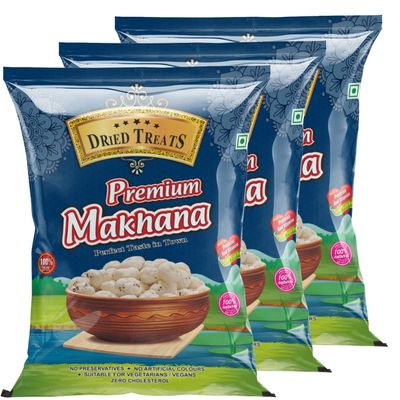Dried Treats Dried Fruits Nuts And Seeds (Makhana Pudina, 600g (3x200g))