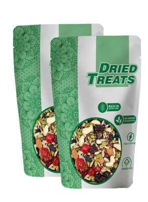 Dried Treats Dried Fruits Nuts And Seeds (Dried Trail Mix/Breakfast, 400g (2x200g))