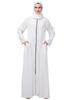 NAZNEEN front open with Zip Abaya/Burqa/Naqab (White 2XL) view 1