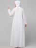 NAZNEEN Front Open with Zip Abaya/Burqa/Naqab (White XS) view 2