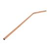 5 Pieces - Rose Gold Stainless Steel Straws - 21.5 cm - Curved view 2