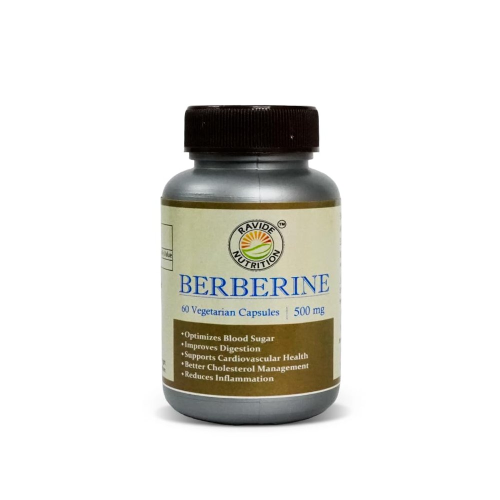 Ravide Nutrition - Berberine for Efficient Metabolism and Immune Support 500mg Capsules - 60 Count