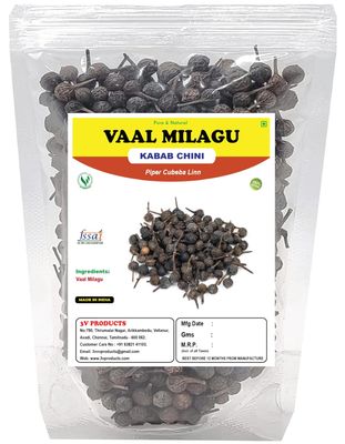 3V PRODUCTS Vaal Milagu 50 Grams|Kabab Chini|Black Pepper Cubeba Linn|Shital Chini|Cubeb Berries