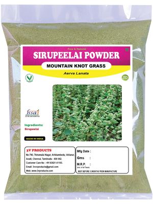 3V PRODUCTS Sirupeelai Powder 100g | Aerva Lanata | Mountain Knot Grass | Kondapindi