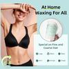 ARUHIU Roll on Wax, Waxing Roller Warmer Kit Hair Removal of Body Non-Woven Milky Chocolate Wax Strips & Blue Sensitive Skin at Home Cartridge Depilatory Soft Warmer for Men Women (1 X Refill Wax Cartidge) view 2