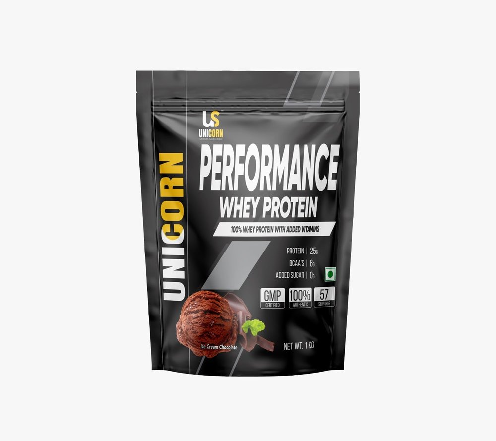 UNICORN SPORTS NUTRITION PERFORMANCE WHEY PROTEIN CONCENTRATE FOR MEN AND WOMEN,24GM PROTEIN PER SERVING/FASTER MUSCLE RECOVERY (CHOCOLATE, 1KG)