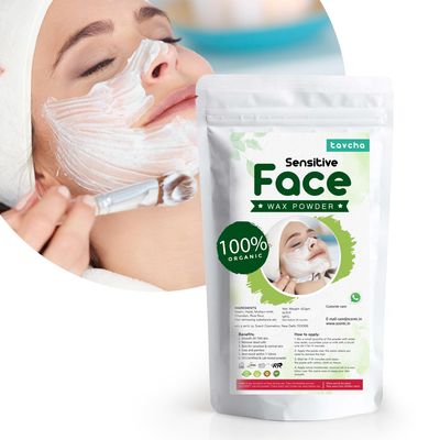 tavcha Sensitive Face Wax Powder, Good for Sensitive Skin, Full Face Wax Powder