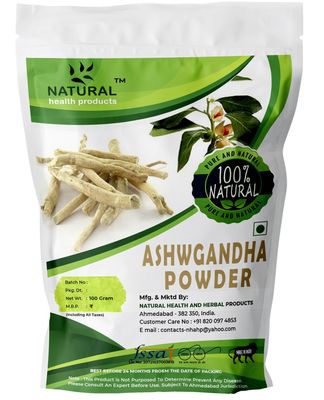 Ashwagandha Powder for Height Growth Kids/Organic/Men & Women/Strength & Energy/Stress Relief/Eating/Juice (100Gm)