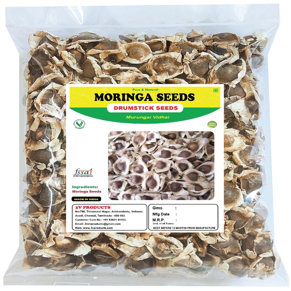 3V PRODUCTS Moringa Seed 1Kg | Drumstick Seed | Murungai Vidhai | Moringa oleifera