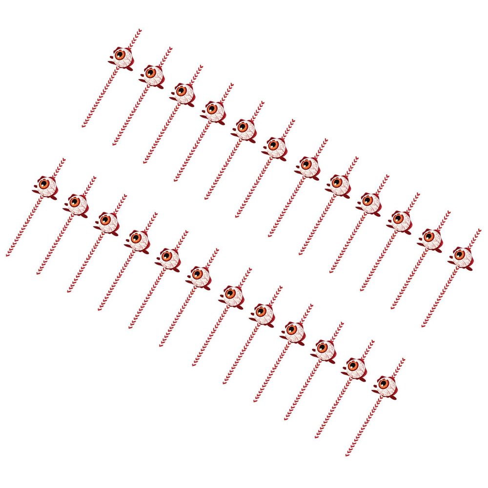 FASHIONMYDAY 24x Halloween Paper Straws Funny Straws for Carnival Party Eyeball |Home & Garden | Greeting Cards & Party Supply | Party Supplies | Party Tableware & Serveware