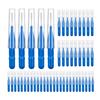 Quacc 50pcs Soft Interdental Brush Flossers Braces Brush Oral Flossing Head Toothpick Cleaners Tooth Cleaning Tool (Blue) view 1