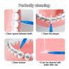 Quacc 50pcs Soft Interdental Brush Flossers Braces Brush Oral Flossing Head Toothpick Cleaners Tooth Cleaning Tool (Blue) view 4