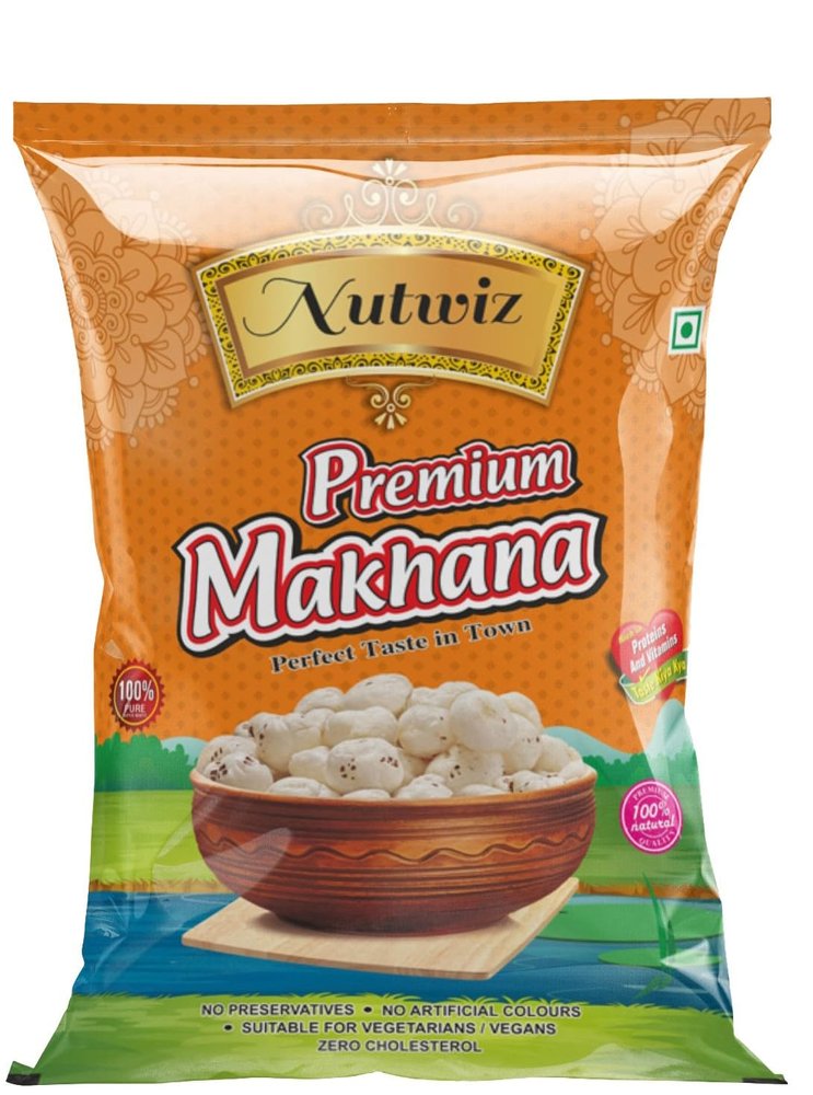 Nutwiz Makhana 200 Grams Fit for Fasting Crunchy and Gluten-Free Fox Nuts Rich in Protein Ideal for Healthy Snacking Phool Makhana for Roasting & Cooking