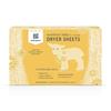Grab Green Newborn Baby Dryer Sheets, 40 Sheets, Chamomile Scent, Plant and Mineral Based, Compostable, Softens Clothing and Linens, Reduces Static Cling view 1