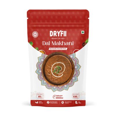 Dryfii Dal Makhani Ready-to-Eat-Food | Instant Meal | Freeze Dried (65 g) | Rehydrated Weight (230 g)