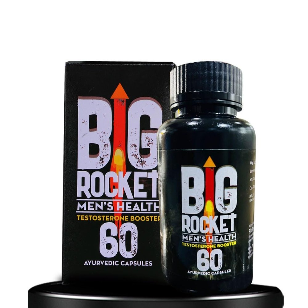 BigRocket Lift-Up Shilajit for Men | 100% Ayurvedic with Natural Herbs | Pure Original Shilajit/Shilajeet, Ashwagandha, Gokshura, Kesar & Triphala | For Stamina & Performance (60 Capsule)