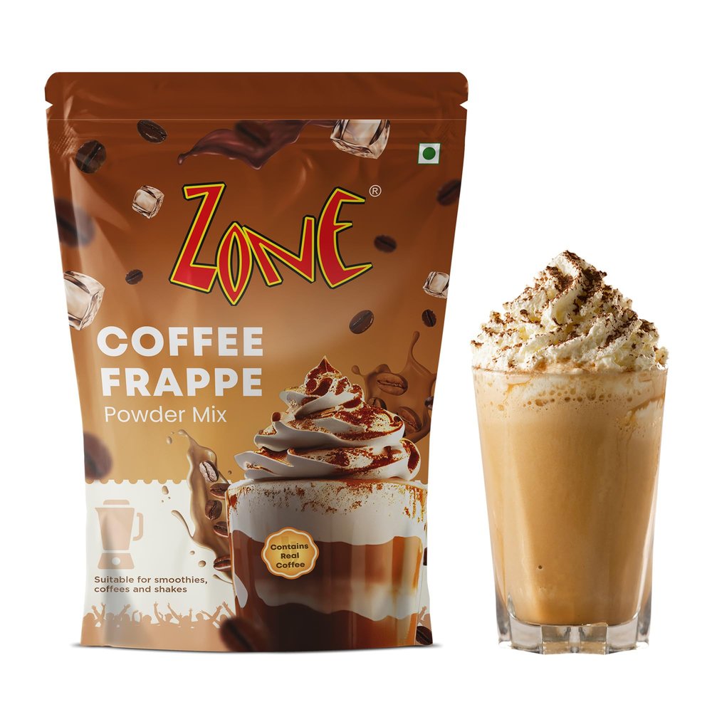 Zone Coffee Frappe Powder | Premium Caf-Style Coffee Base for Frappes, Cold Coffees, Iced Coffees, Milkshakes & Desserts | Smooth & Creamy Instant Mix | 1kg Pack More Servings, Perfect For Caf Restaurants & Professional Use